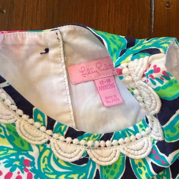 Lilly Pulitzer Girls Tropical Navy Floral Tank & Bloomers Set - Picture 2 of 3